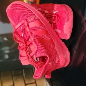 Red addidas todler shoes